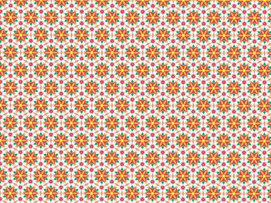 Beyaz arkaplanda soyut sarı çiçek deseni.