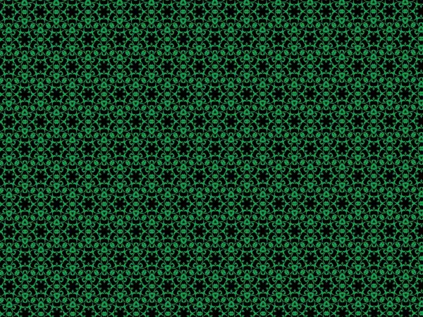 Abstract Groen Patroon Afbeelding Zwarte Achtergrond — Stockfoto