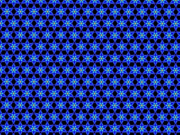 Padrão Flor Azul Abstrato Fundo Azul Marinho — Fotografia de Stock