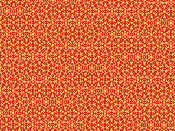 Abstract color line pattern on red background.