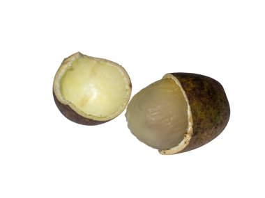 Matoa, taun ağacı, ada likörü, tava, pasifik liçi meyvesi beyaz arka planda kırpma yolu ile yakın plan. (Bilimsel adı Pometia pinnata)