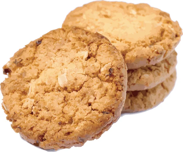 Abstrakte Cookies Auf Weißem Hintergrund — Stockfoto