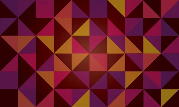 Abstract multicolor triangle with red gardient color background.