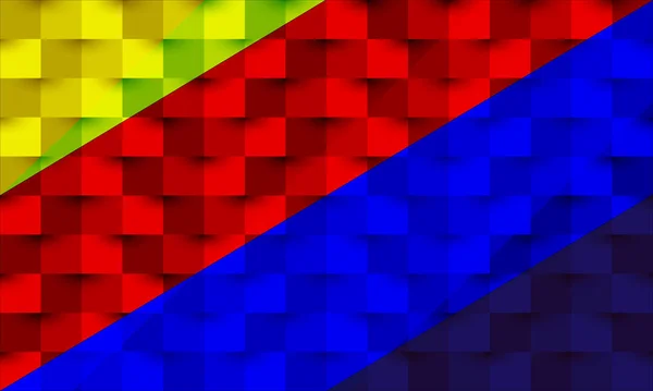 Абстрактный Квадратный Многоцветный Теневым Фоном — стоковый вектор