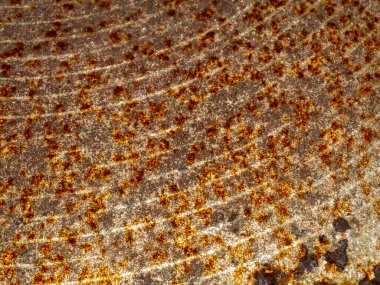 Rust patterns on the surface of the deteriorated industrial metal.
