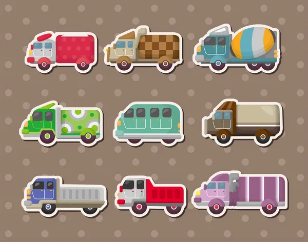 Vrachtwagen stickers — Stockvector