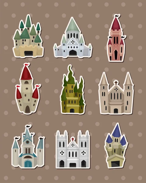 Kasteel stickers — Stockvector