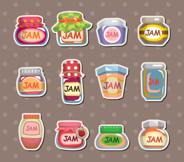 Jam stickers — Stock Vector
