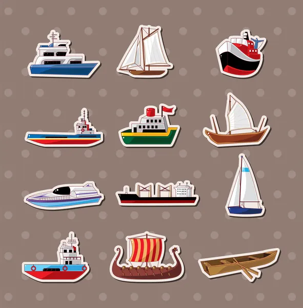 Boat stickers — Stock Vector