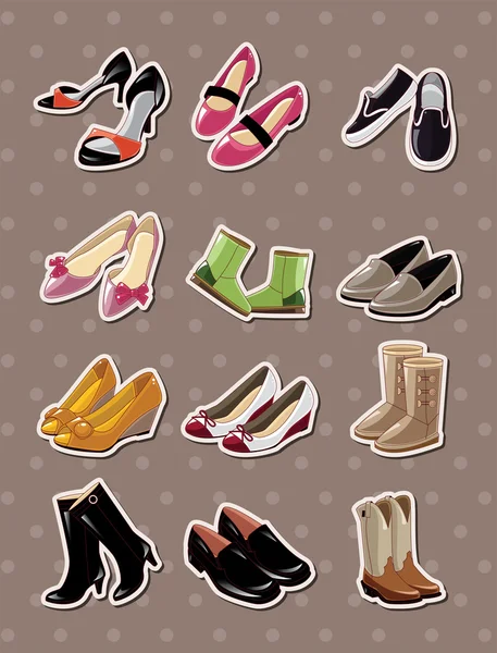 Pegatinas de zapatos — Vector de stock