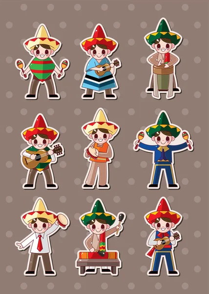 Mexican stickers — Stock Vector