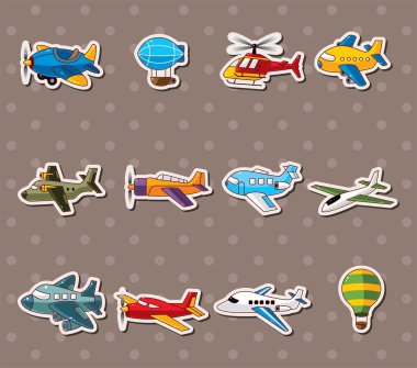 cartoon airplane stickers