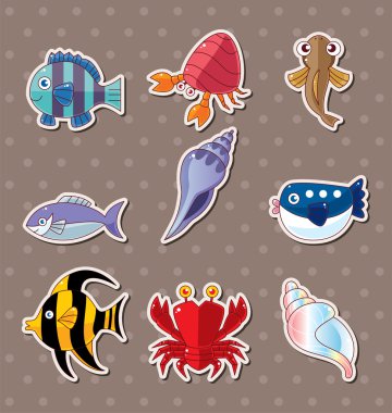 cartoon fish stickers clipart
