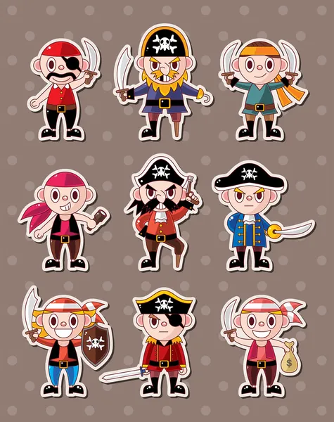 Pegatinas piratas — Vector de stock