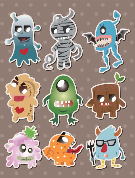Monster stickers — Stock Vector