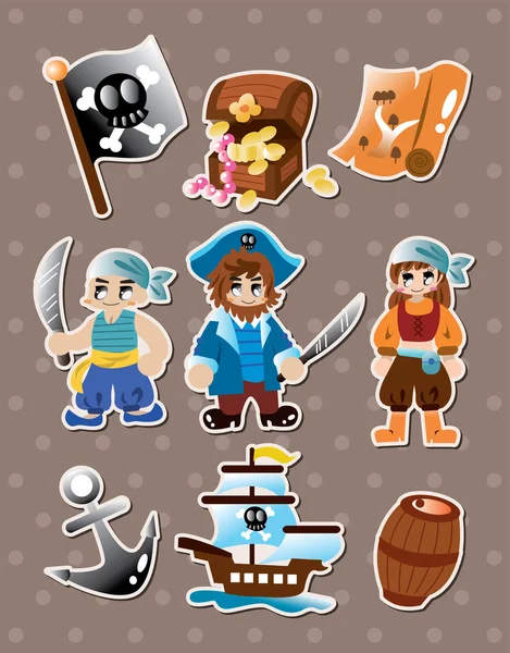 Pirate stickers — Stockvector