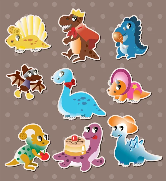 Dinosaurusstickers — Stockvector