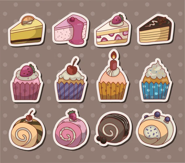 Cake stickers — Stock Vector