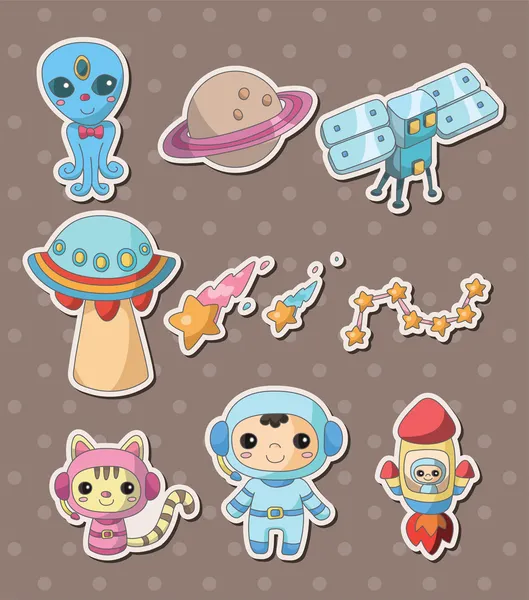 Space stickers — Stock Vector