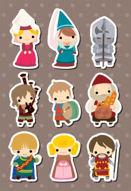 Medieval stickers clipart
