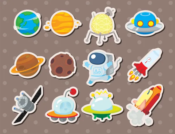 Space stickers — Stock Vector