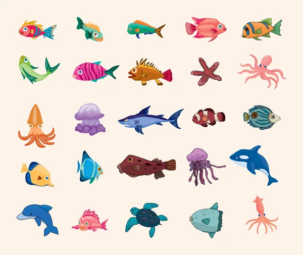 Kreslená ryba ikona — Stockový vektor