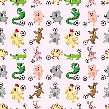 hayvan futbol seamless modeli