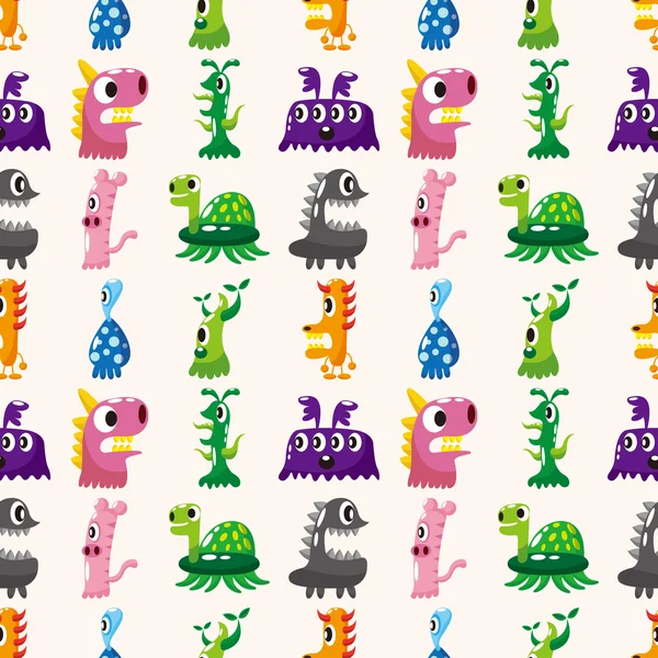 Seamless monster pattern — Stock Vector