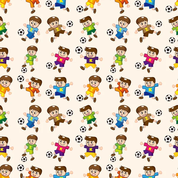 Seamless soccer player pattern — Stock Vector