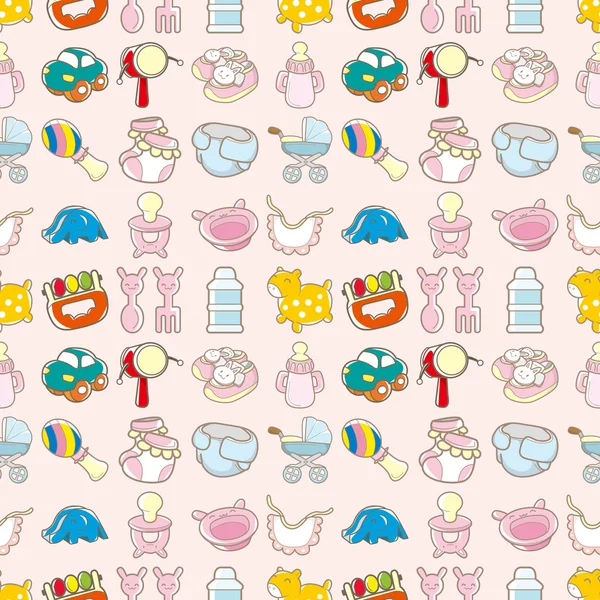 Seamless baby toy pattern — Stock Vector