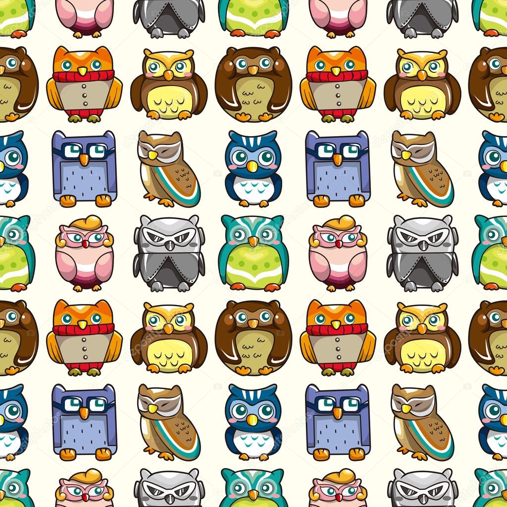 seamless owl pattern