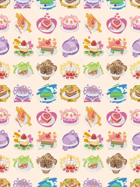 Seamless cake pattern — Stock Vector