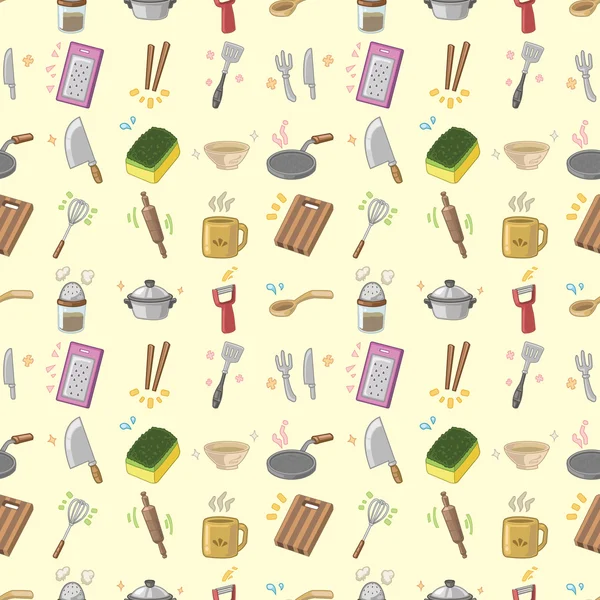 Modèle de cuisine sans couture — Image vectorielle