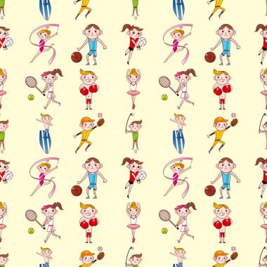 Dikişsiz spor oyuncu desen