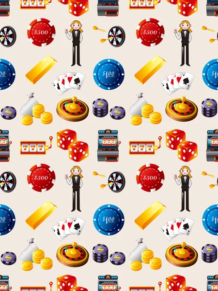 Modèle de casino sans couture — Image vectorielle