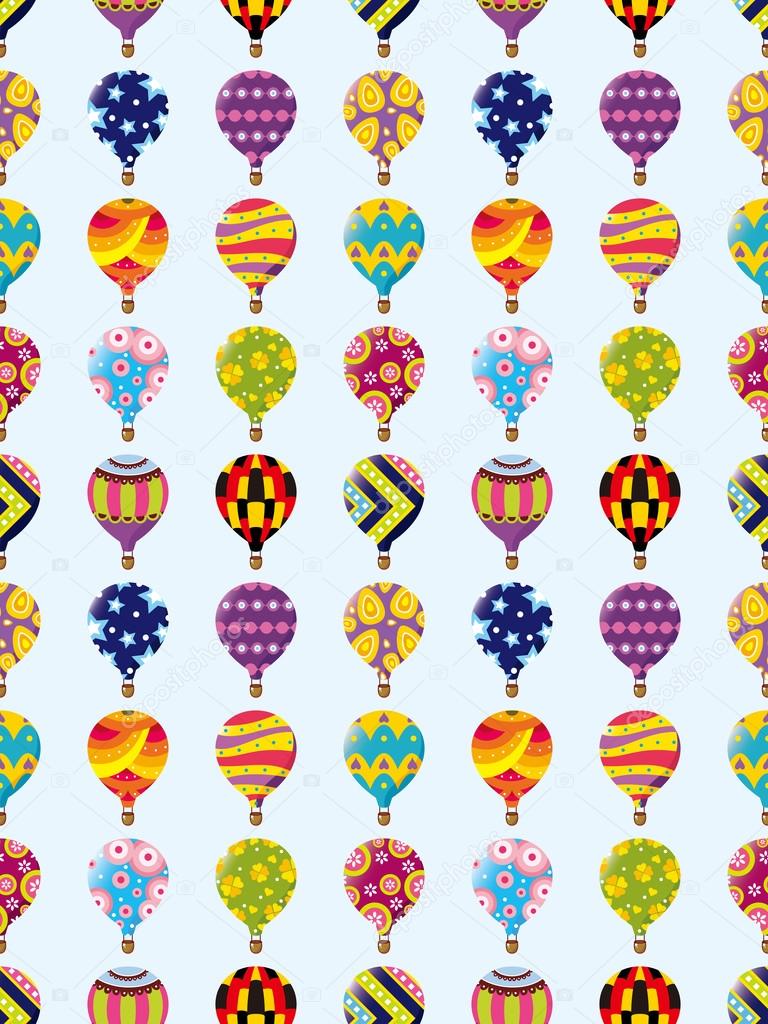 seamless hot air balloon pattern