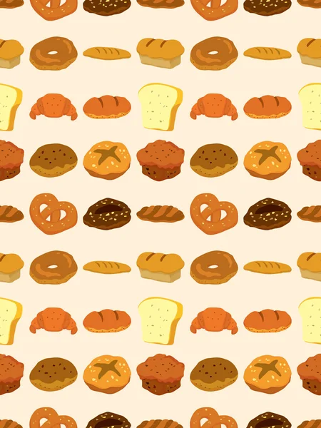 Seamless bread pattern — Stock Vector