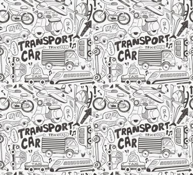 Dikişsiz doodle taşıma deseni