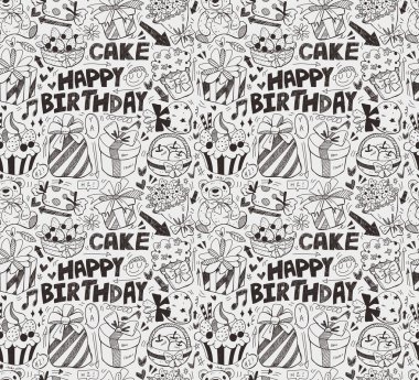 Dikişsiz birthday desen