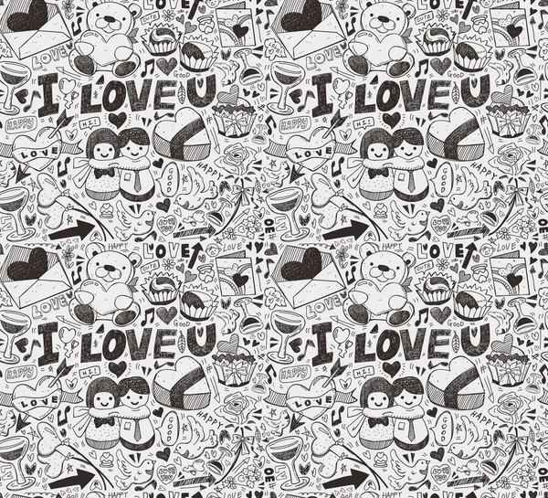 Seamless love pattern — Stock Vector