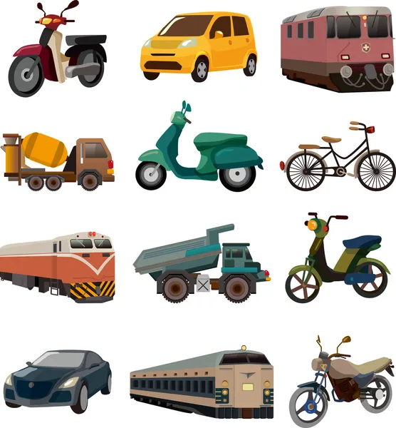 Conjunto de iconos de transporte — Archivo Imágenes Vectoriales