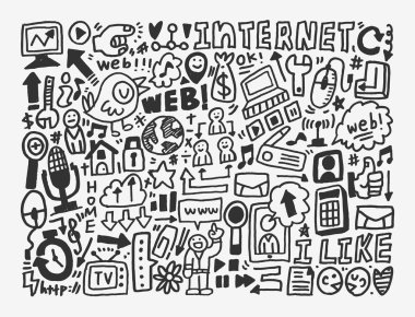 doodle network element clipart