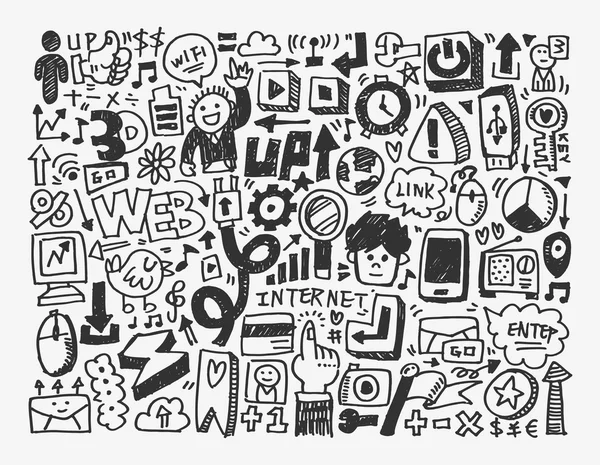 Elemento de rede doodle —  Vetores de Stock