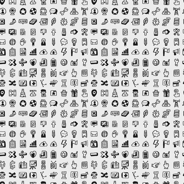 seamless doodle network pattern