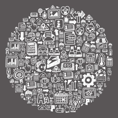 desen - blackboard ağ dairesini doodle