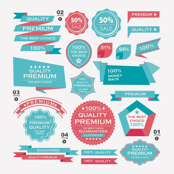 retro tarzı vintage etiketleri şerit kümesi. tasarım öğeleri.