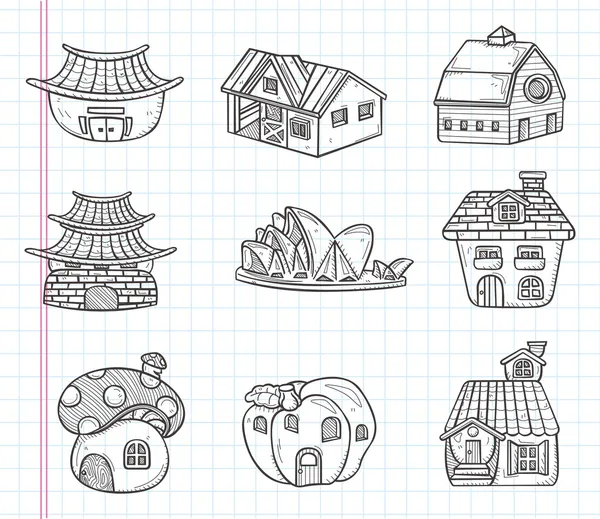 Doodle house icon — Stock Vector