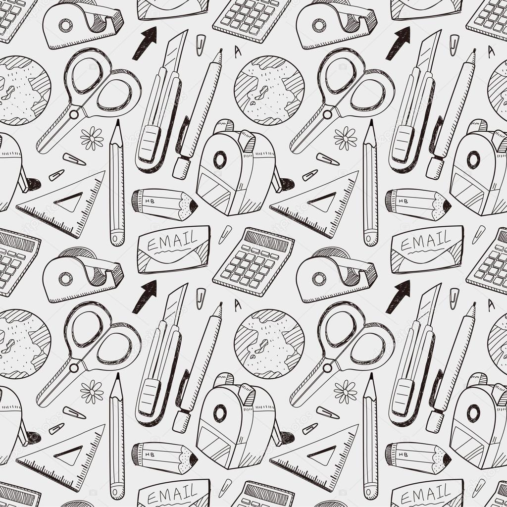 Seamless stationery pattern background Stock Photo by ©mocoo2003 28557111