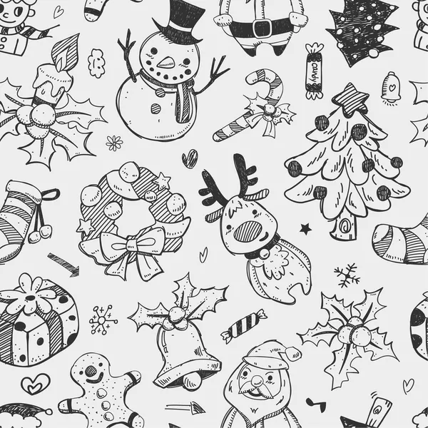 Motif de Noël sans couture — Image vectorielle