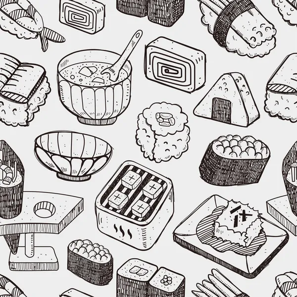 Motif de sushi japonais sans couture — Image vectorielle